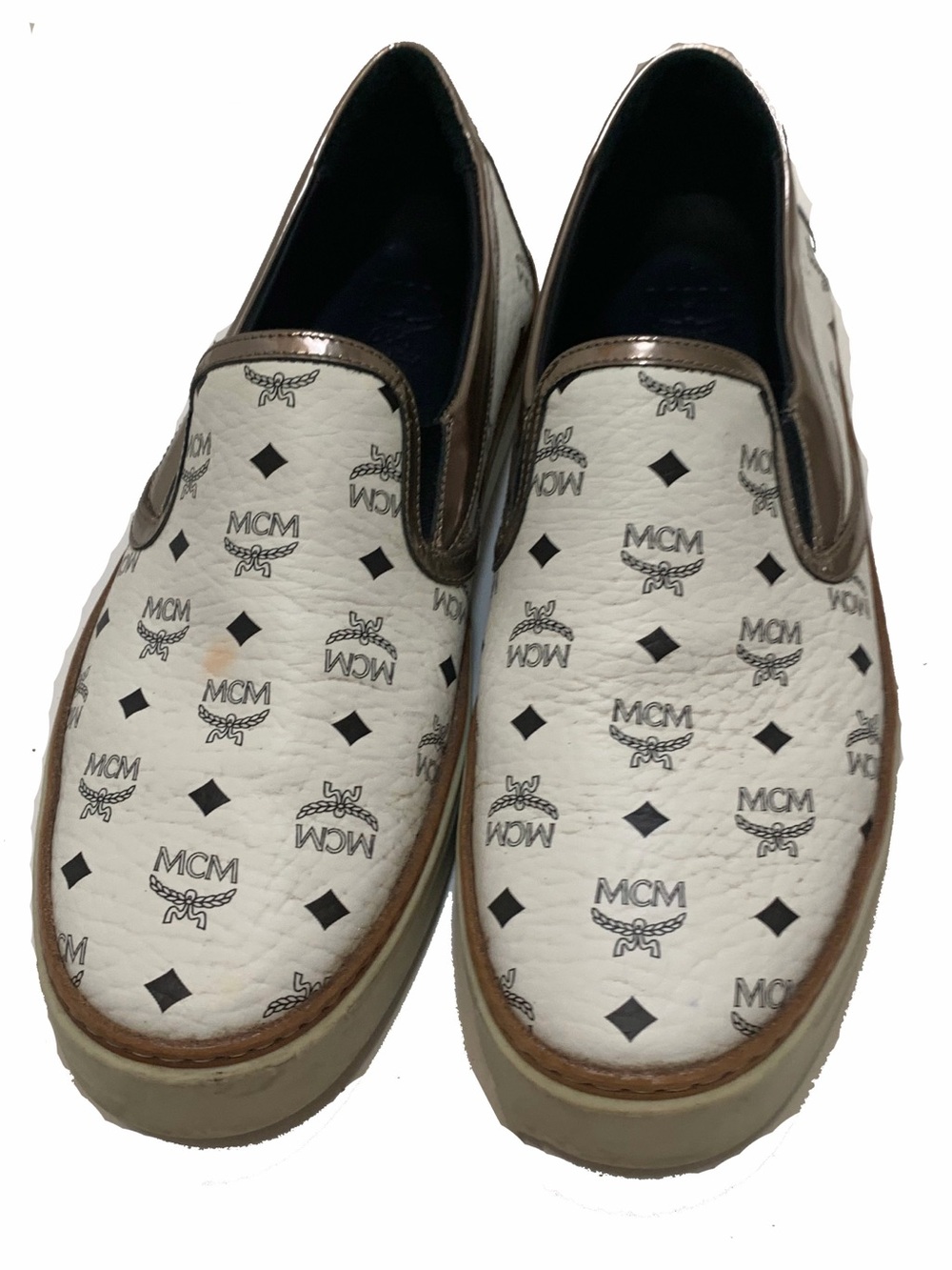 9 / MCM Visetos Monogrammed Slip-On Sneaker